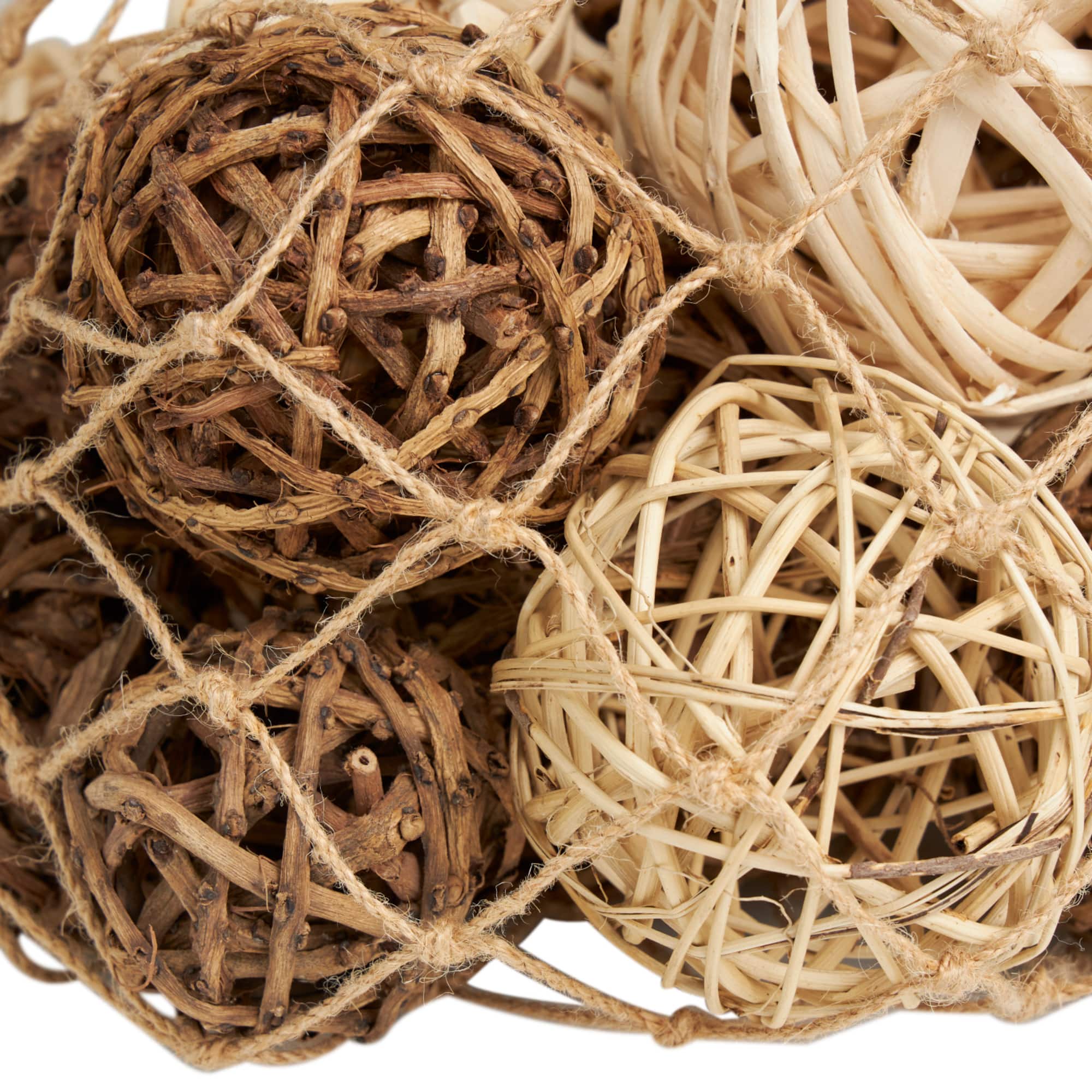 Beige Dried Plant Handmade Natural Foliage with Fishnet Bag